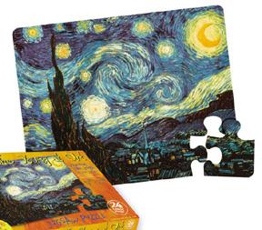 Masterpiece 24-Piece Puzzle: Starry Night Puzzle - Van Gogh (C)