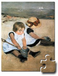 Masterpiece 24-Piece Puzzle: Children on the Beach -Cassat (C)