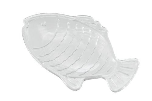Soap Dish: Clear Plastic Fish Design (C)