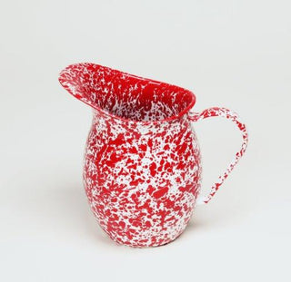 Pitcher: Enamelware Red Speckled Pitcher (C)