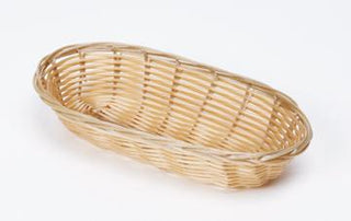 Basket: Elliptical Natural Wipe-Clean Rattan  (C)