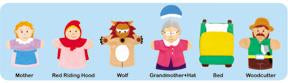 Felt 3-D Little Red Riding Hood Storytime Hand Puppet Set (C)