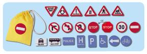 3-D Felt Road Signs Motif Set (C)